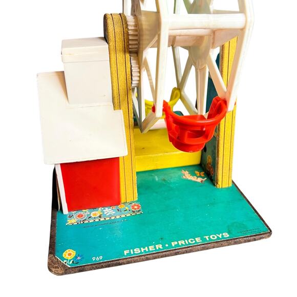 Fisher Price Little People Musical Ferris Wheel 969 Vintage 1966 Original Works! - Picture 4 of 12